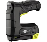 goobay 2-in-1 Electric Stapler Set with Battery 4 V with Clips or Nails - Shuts Approx. 30 Staples per Minute - for Upholstery, Wood or Renovation Work - Includes Charging Cable - 77819