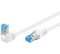 goobay 2 Metres White CAT 6A Patch Cable High Speed 90 Degree Male Network Cable Ethernet Playstation Xbox DSL PimF RJ45 Plug 51565
