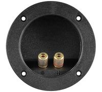 Goobay 2-Pole Speaker Terminal Round Ø 105 x 26 mm Metal Caps 090005