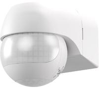 goobay 2-Range Motion Sensor Outdoor IP44, 2 Sensors 180° & 360° Anti-Creep Protection, 12 m Detection Range, Tilting & Swivelling, Surface-Mounted Light Switch, Replacement for LED 600 W, White-79593