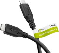 Goobay 240W USB-C Gen 4 Cable, Ultra Fast Data Transfer 40Gbits (PD) / Thunderbolt 3 Type C Charging Cable & 4 Data Cables/MacBook, iPad, HP, Dell/ 1 m / 74183