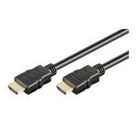 Goobay 38523 Active High-speed HDMI Cable with Ethernet, Gold-plated, Black, 6 mm Diameter, 20 m Cable Length
