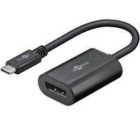 Goobay 38530 USB-C DP Adapter, 4k, 60 Hz, Black