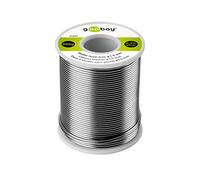 Goobay 40849 Solder Lead-Free Diameter 1.5 mm, 500 g Branded Solder Tin with a Silver Content (Ag) of 0.3%