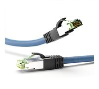 Goobay 45663 CAT 8.1 Ethernet Patch Cable Leads S/FTP (PiMF) Blue - LSZH Halogen-free CU Material