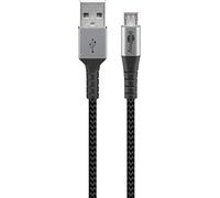 Goobay 49273 Micro USB cable - Extra robust premium textile cable with metal plugs - 0.5m, space grey