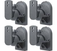 Goobay 49391 Universal Speaker Wall Mount, Rotary/Tilt for Speakers up to 3.5 kg, 4 Pieces, Black