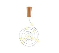 goobay 49855 Bottle Light with 10 LEDs, 1 m Fairy Lights for Inserting in Bottles, Decorative Light with Batteries in Cork and Timer Switch