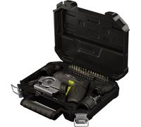 goobay 4in1 Mini Cordless Screwdriver Set 35 Pieces - 28 Bits, 4 Attachments and 1 Adapter Made of Chrome Vanadium Steel - Pistol Shape, 8 Nm Torque, Front LED Lighting - 77817