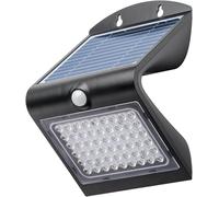 goobay 4W IP65 4000K Neutral White 4000K LED Solar Wall Light with Rechargeable Battery - PIR Sensor, 2 Lighting Modes 500 Lumen, Black 77429