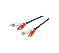 Goobay 50027 Stereo Extension Cable, 2x RCA, 5 m Cable Length