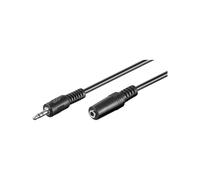 Goobay 50090 Headphone and Audio AUX Extension Cable, 3pin, 3.5 mm, Black, 4 ...