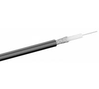 Goobay 50093 RG 58 Coax Cable, 2X Shielded, Black, 100m Length
