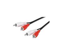 Goobay 50097 Stereo RCA Cable, 2x RCA, 0.2 m Cable Length, Black
