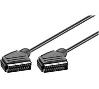 Goobay 50176 Scart Connection Cable, Nickel Plated, Black, 7 mm Diameter, 5 m Cable Length