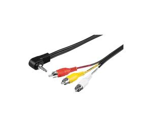Goobay 50209 Adapter Cable, Composite Audio/Video to 3.5 mm, 1.5 m Cable Length