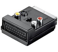 Goobay 50312 Scart to Composite Video and S-Video Adapter with Scart Passthrough, In/Out, Black