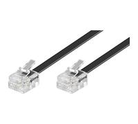 Goobay 50323 phone cable RJ12 to RJ12 black 10m for phones and modems