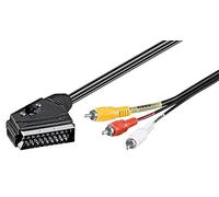 Goobay 50364 Adapter Cable, Scart to Composite Audio/Video, In/Out, Black, 2 m Cable Length