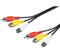Goobay 50382 Composite Audio/Video Connector Cable, 3x RCA, 3 m Cable Length