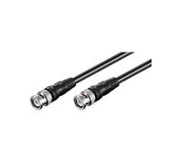 Goobay 50423 BNC Video Coaxial Cable Connector, (RG59), Double Shielded, 1 m Cable Length
