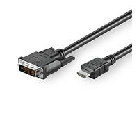 Goobay 50579 DVI-D/HDMI Cable, Nickel Plated, Black, 1 m Cable Length