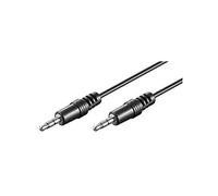 Goobay 51659 AUX Audio Connector Cable, 3.5 mm Stereo, CU, Black, 4 mm Diameter, 2.5 m Cable Length