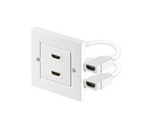 Goobay 51723 HDMI Wall Socket, Gold-plated, White
