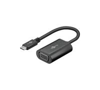 goobay 51771 USB C VGA Adapter 60Hz USB Hubs PC Monitor Screen USB Type C Adapter 1 Port VGA Splitter USB-C Hub White