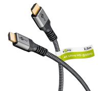 goobay 51818 HDMI High Speed Cable with Ethernet, 4K, Ultra HD, Full HD, 3D, HDM
