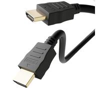 Goobay 51824 Standard HDMI Cable, Gold-plated, Black, 5.5 mm Diameter, 10 m Cabl