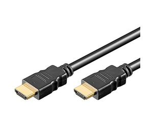 Goobay 51824 Standard HDMI Cable, Gold-plated, Black, 5.5 mm Diameter, 10 m Cable Length