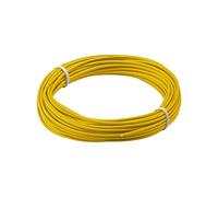 Goobay 55041 1 Core Multi-Strand Insulated Copper Wire (18 x 0.1 mm), Yellow, 10 m Cable Length