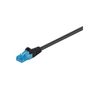 Goobay 55405 CAT 6a Ethernet Cable, Patchcable, U/UTP, Black, 0.5m Length