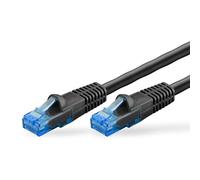 Goobay 55433 Outdoor Patch Cable CAT 6 Cable / 2-fold PE Sheath Waterproof / RJ45 Plug Ethernet Cable Copper/Outdoor Network Cable 15m / Black/LAN Cable 15m