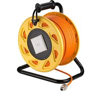 Goobay 58938 Portable RJ45 Network Cable Reel Extension, 90m Cable Length