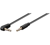 goobay 59526 Audio Jack Cable AUX, 3.5 mm Stereo 4-Pin Slim, CU, 90° Angled - Jack 3.5 mm Male (4-Pin, Stereo) to Jack 3.5 mm Male (4-Pin, Stereo)