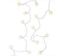 goobay 60273 20 LED Fairy Lights/LED Snowballs/Fairy Lights with Timer Function/Warm White (3000 K) / Battery Operated for Indoor Use