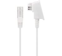 goobay 60672 router cable, telephone cable, connection cable for DSL/ADSL/VDSL, TAE-F plug to RJ45 plug (8P2C), white, 10 m