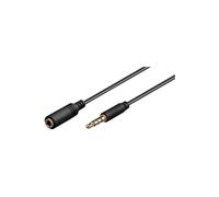 Goobay 62478 Headphone and Audio AUX Extension Cable, 4-Pin 3.5 mm Slim, CU, 1.5 m Cable Length