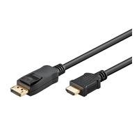 Goobay 64838 DisplayPort 1.2 to HDMI Adapter Cable 1.4 4K @ 30Hz / Ultra High Speed HDMI Cable/Gold-Plated Connector for Flawless Signal Transmission/Laptop Connect to TV, PC and Monitor / 5 m