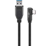 Goobay USB-C(TM) to USB A 3.0 Cable 90°, Black; USB-C(TM) to USB A 3.0 Cable 90°, Black - USB 3.0 Male (Type A) to USB C(TM) Male