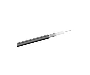 Goobay 67091 RG 59 Coax Cable, 2X Shielded, 100M Length, Black