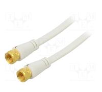 Goobay 67296 Flat SAT Antenna Cable (80 dB), 2x Shielded, Weatherproof, 5 m Length