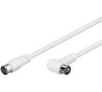 Goobay 67347 Angled SAT Antenna Cable (80 dB), 2x Shielded, 1.5 m Length