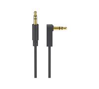 Goobay 67784 AUX Audio Connector Cable, 3.5 mm Stereo, 3-Pin, Slim, CU, Angled, 1.5 m Cable Length