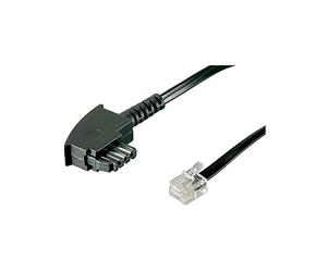 Goobay 68538 TAE-F Cable, Universal Pin Out, Black, 15m Length