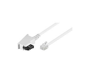Goobay 68540 TAE-F Cable, Universal Pin Out, White, 6m Length