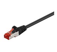 Goobay 68687 Cat 6 S/FTP (PiMF) Connection Cable, Black, 0.5 m Cable Length