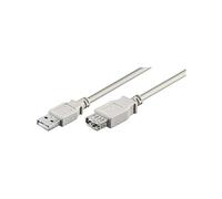 Goobay 68717 USB 2.0 Hi-Speed Extension Cable, CU, Grey, 5m Length